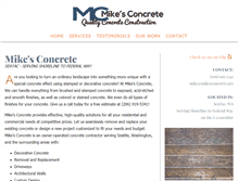 Tablet Screenshot of mikesconcrete.net